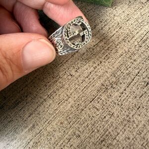 Gucci Interlocking GG Sterling Silver Paisley Ring 8